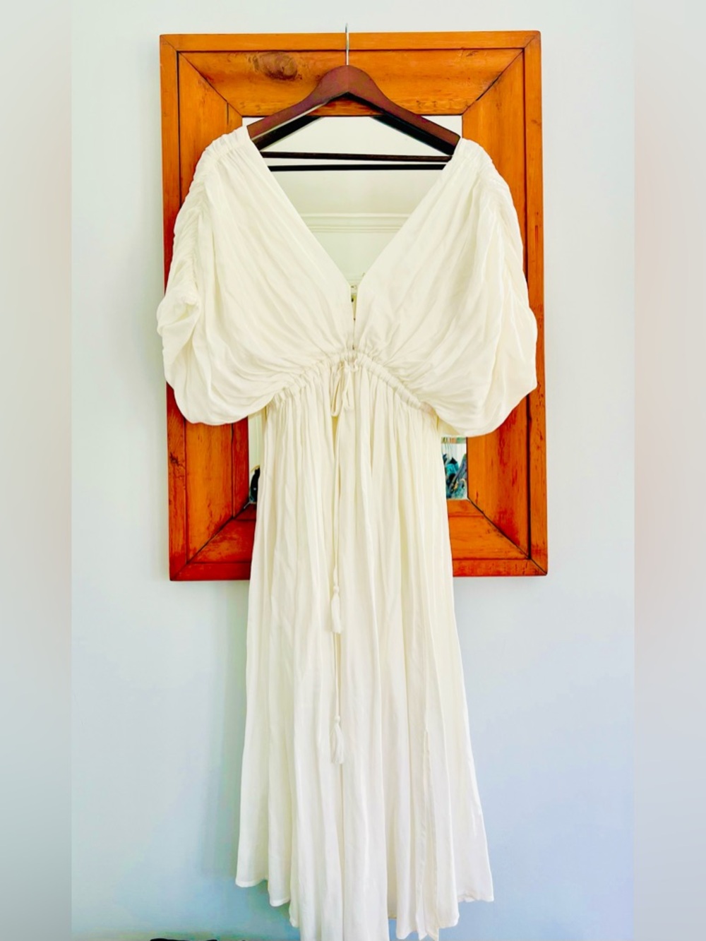 Wishlist Dolman Sleeve Tie Waist Midi Dress